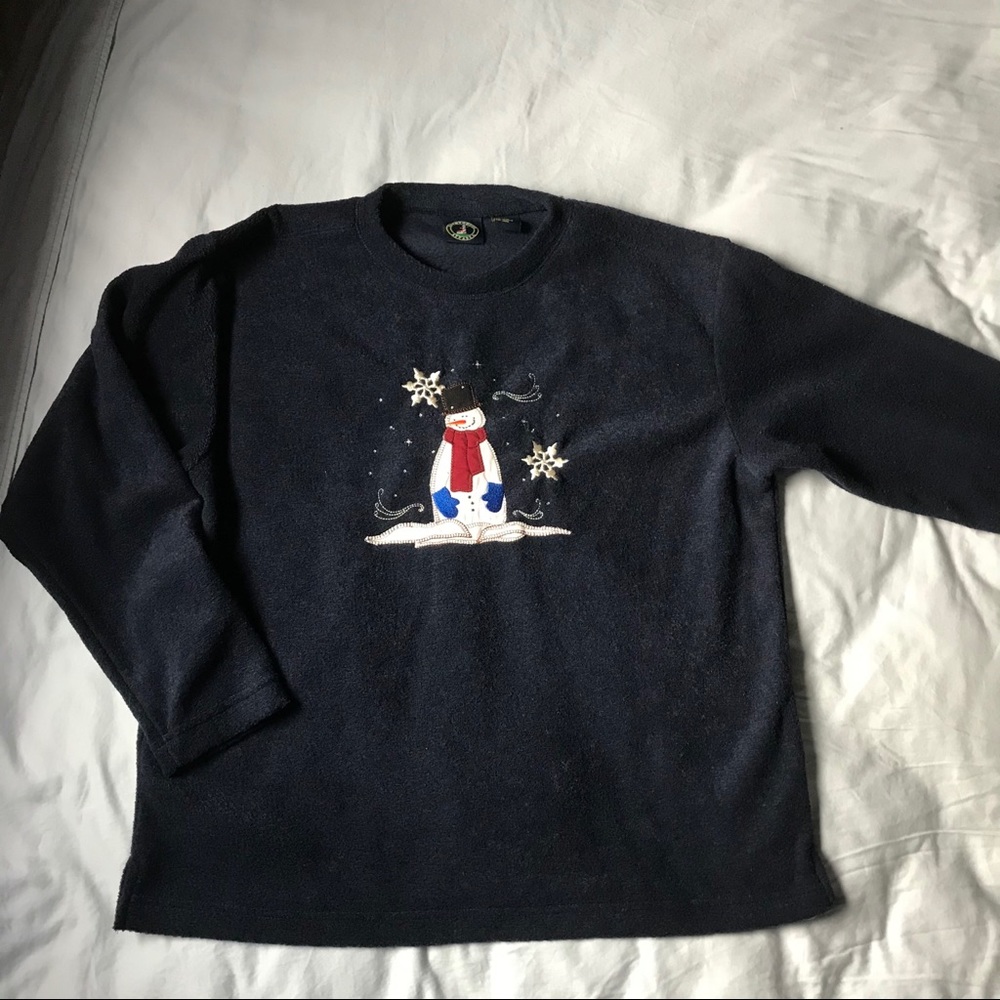 Vintage Winter Snowman Holiday Top